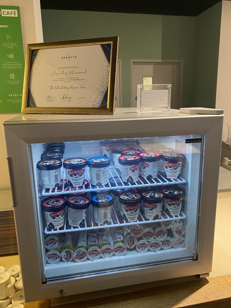 Yoghurt pots and desserts in the chilled grab-and-go cabinet